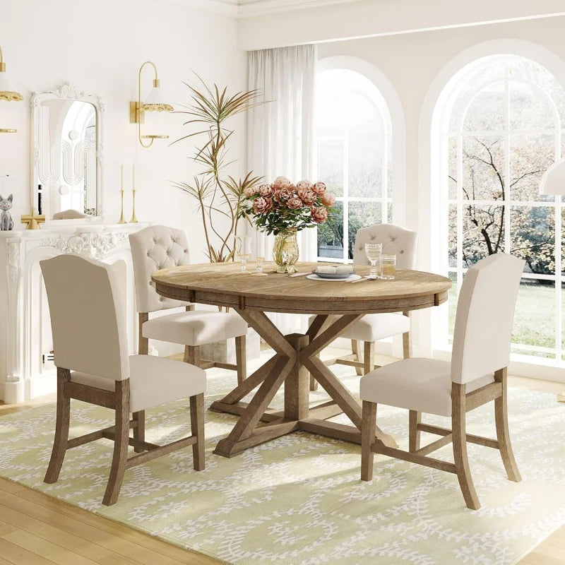 5-Piece Solid Wood Dining
