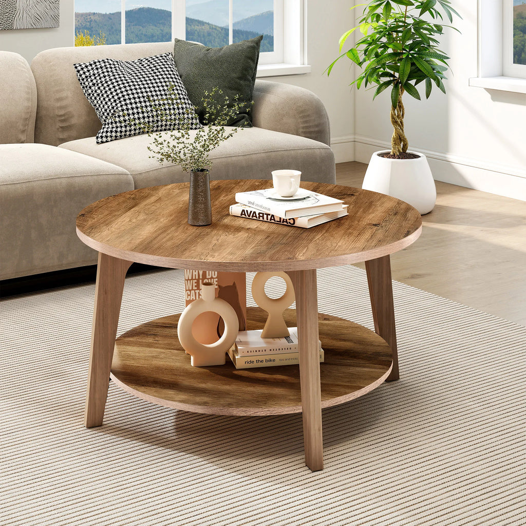Wood Round Coffee Table