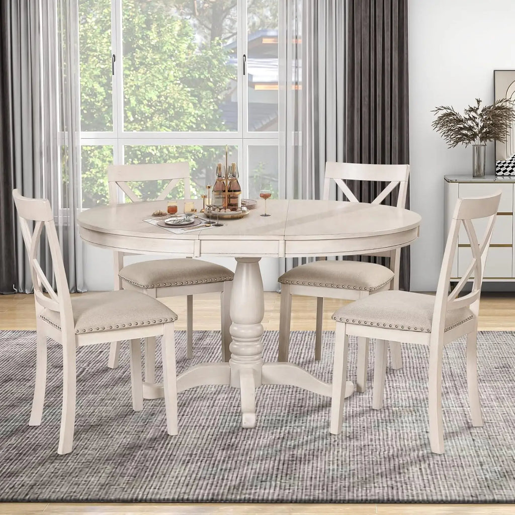 Round Extendable Dining Set