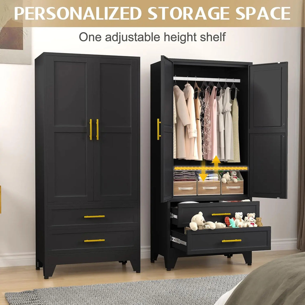 Black Steel Wardrobe