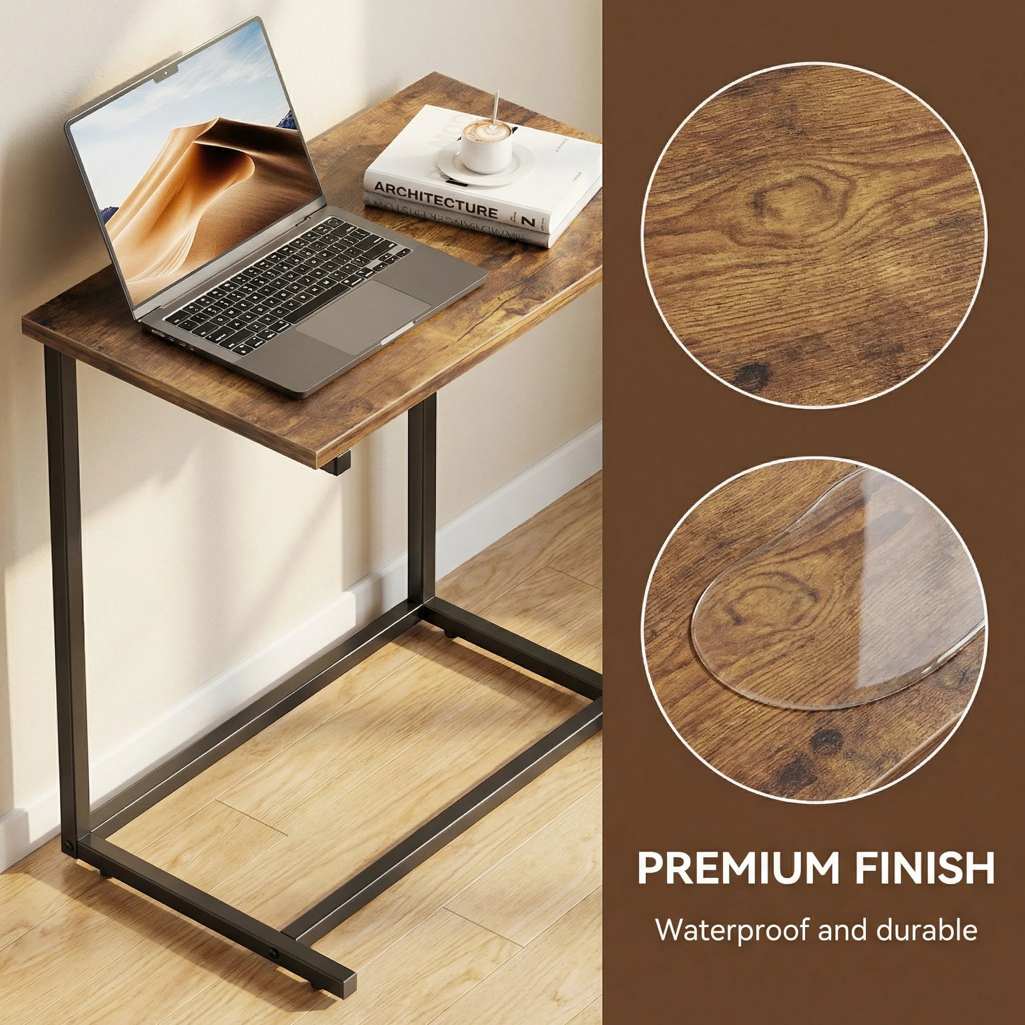 C Shaped End Table