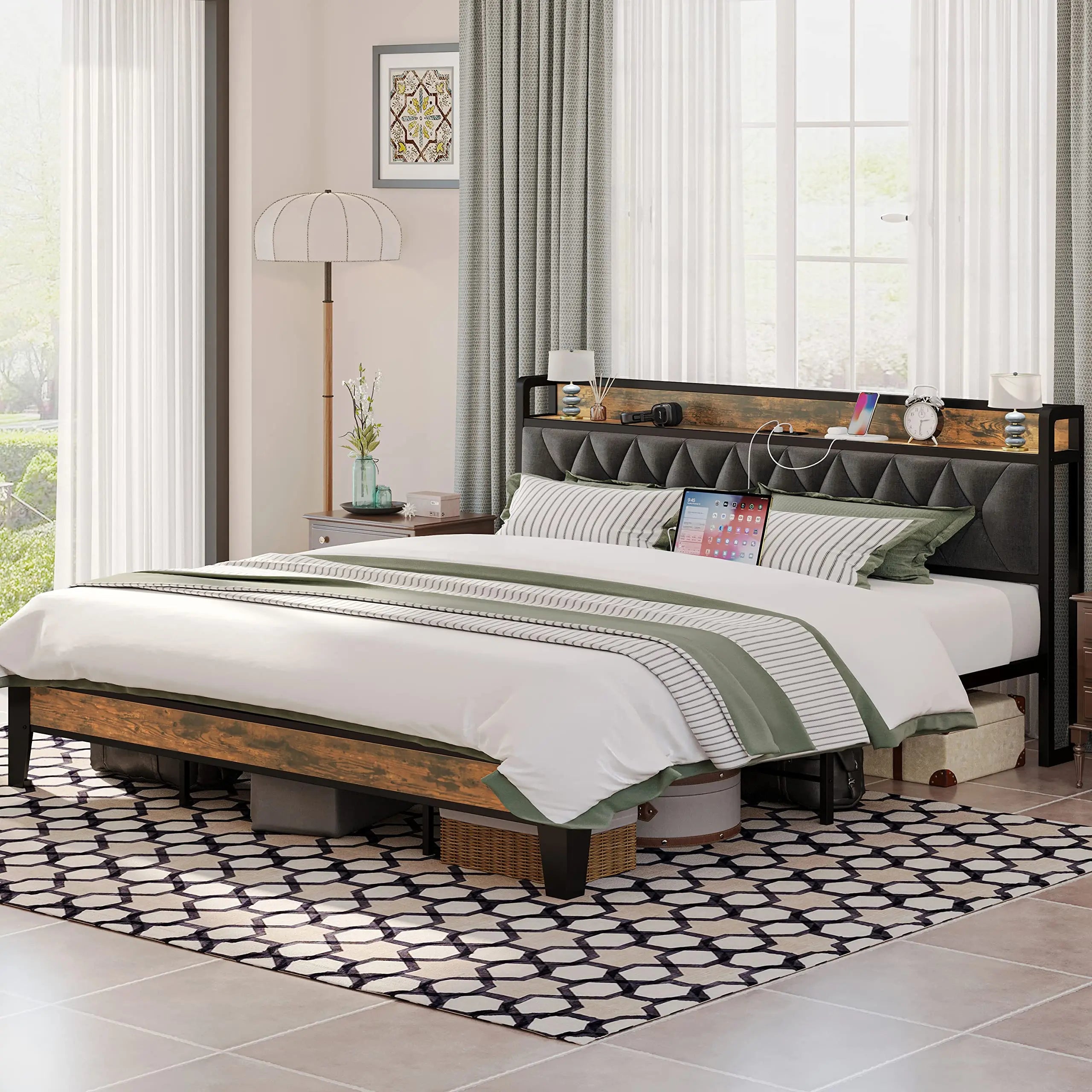 Head Board and Frame Twin/TwinXL/Full/Queen/King/CaliforniaKing Bed Frames,
